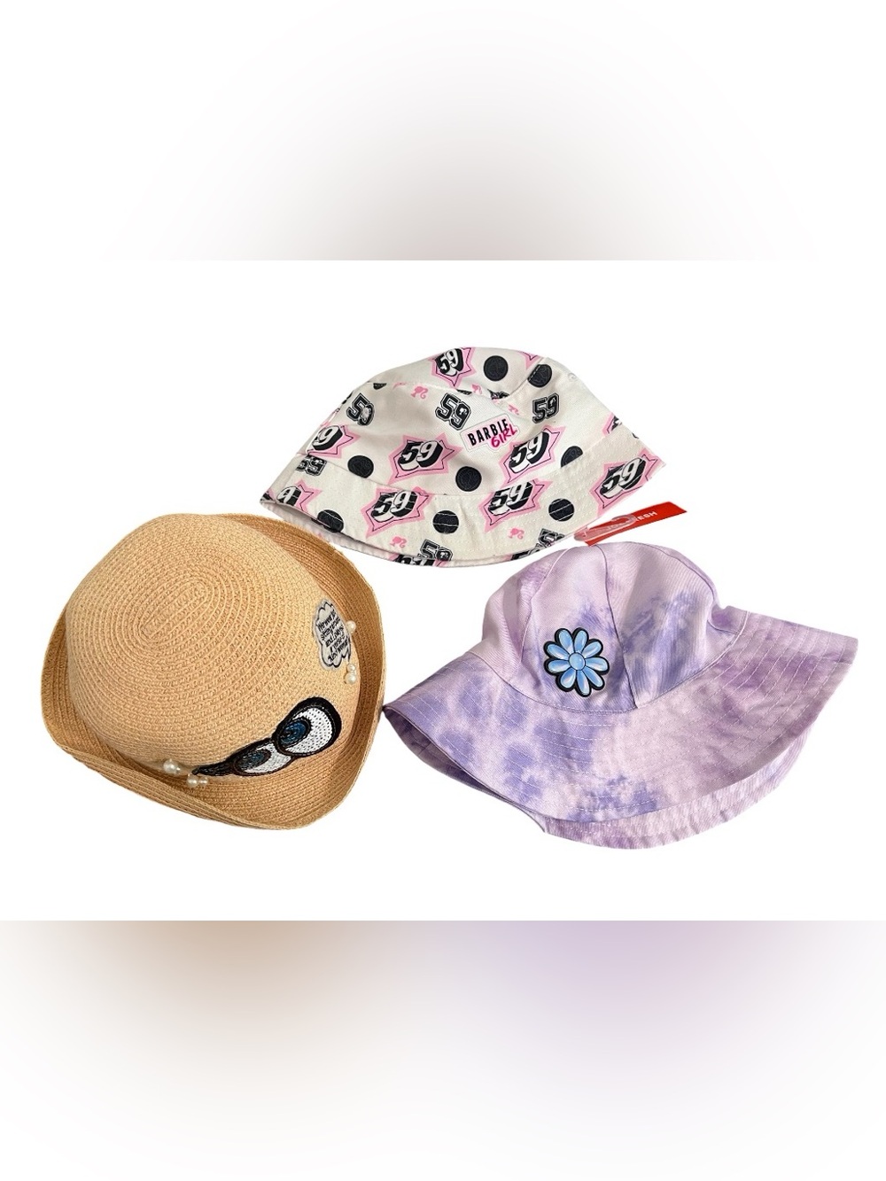 Girls Hat Bundle (3 Hats) | Barbie, Joe Fresh & Miniso | Brand New 🌸☀️